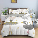 Dancing Girl Duvet Cover Ballet Girls Bedding Set Bed Linen Home Textile Bedclothes Soft Bed Set Queen/King Size for Kids