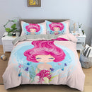 Dancing Girl Duvet Cover Ballet Girls Bedding Set Bed Linen Home Textile Bedclothes Soft Bed Set Queen/King Size for Kids