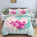 Dancing Girl Duvet Cover Ballet Girls Bedding Set Bed Linen Home Textile Bedclothes Soft Bed Set Queen/King Size for Kids