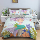 Dancing Girl Duvet Cover Ballet Girls Bedding Set Bed Linen Home Textile Bedclothes Soft Bed Set Queen/King Size for Kids