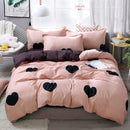 3D Home Textile Fashion Bedding Sets Girl Adult Teen Linens Red Heart Fashion Duvet Cover Pillowcase Flat Bed Sheet Queen