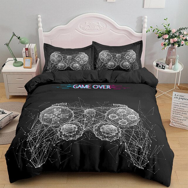 Gamepad Games Comforter Cover Gamepad Bedding Set for Boys Kids Video Modern Gamer Console Quilt 2 Or 3 Pcs cover bed
