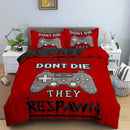 Kids Gamer Duvet Cover Set With Pillowcases Gamepad Boys Girls Bed Set Game Quilt Cover Comforter Cover Children Bedding Set